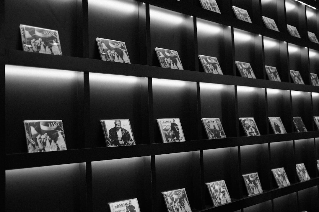 Archive shelves filled with photo boxes and negatives