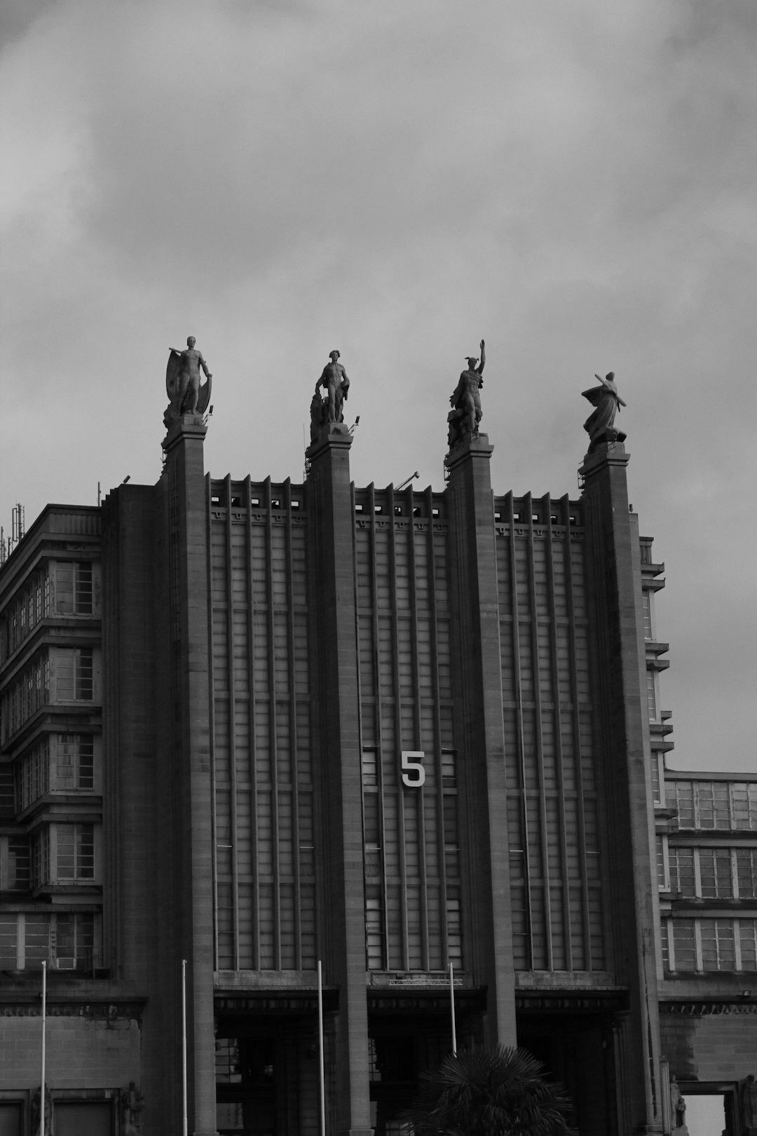 Art deco building facade in Brussels
