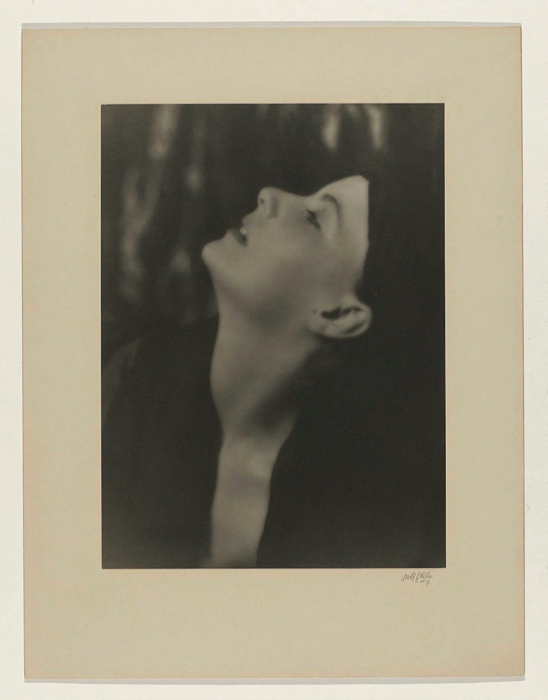 Belgian actress studio portrait in elegant attire